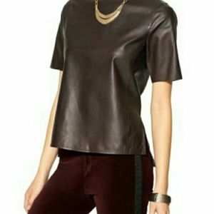 Vince Lamb Leather Top